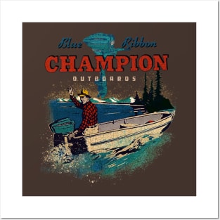 Champion vintage Outboard Motors USA Posters and Art